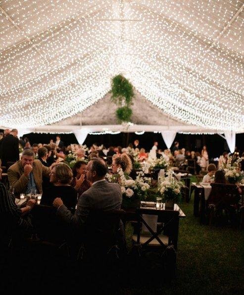 Nashville wedding tent lighting